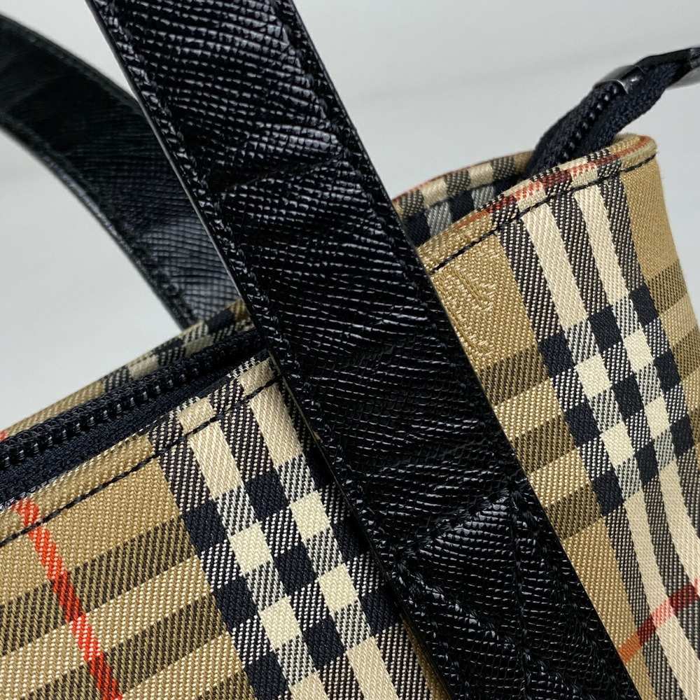 Burberrys Check Pattern Nova Check Canvas Handbag… - image 4